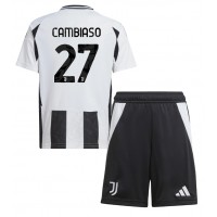 Juventus Andrea Cambiaso #27 Domaci Dres za djecu 2024-25 Kratak Rukav (+ Kratke hlače)